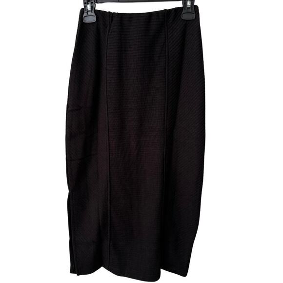 BAND OF THE FREE Renee Ribbed Pencil Skirt Black Pull-On Textured Knit NWT Small - Picture 5 of 8